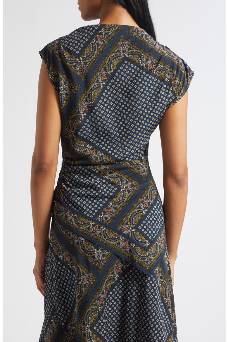 Yvonne Silk Blend Top, Alternate, color, HERITAGE NAVY MULTI