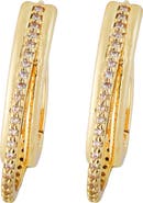 Panacea Crystal Triple Row Hoop Earrings