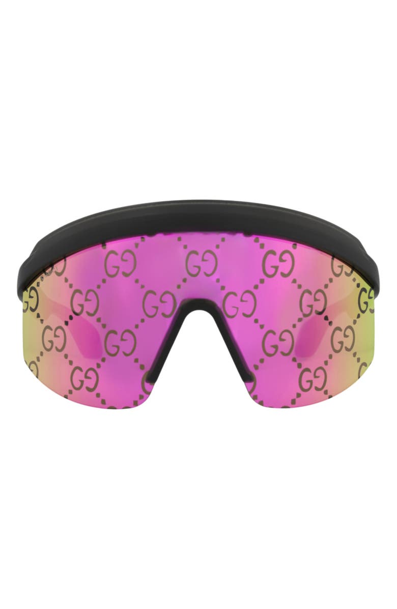 Gucci <p>GG Monogram Shield Sunglasses</p>, Main, color, Black Black Pink