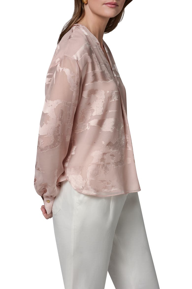 Satin Jacquard Top, Alternate, color, SNOW PETAL