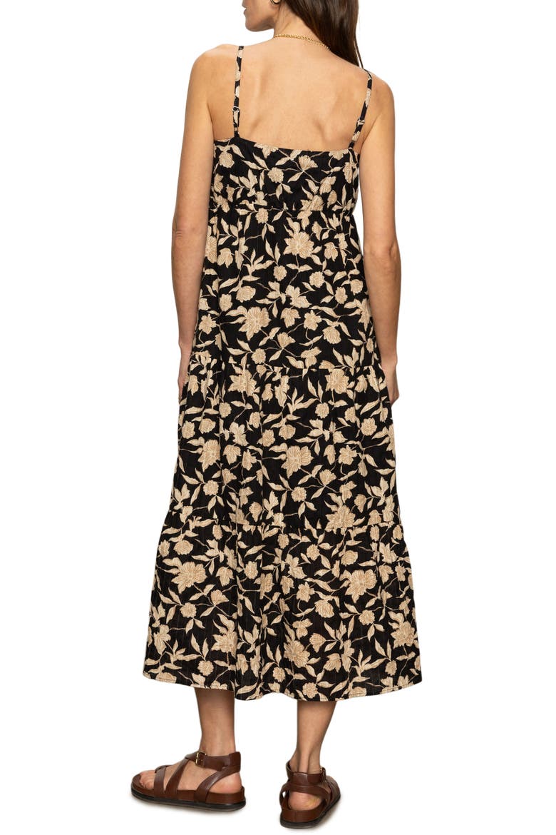Tiered Picot Maxi Dress, Alternate, color, BANDANA PRINT