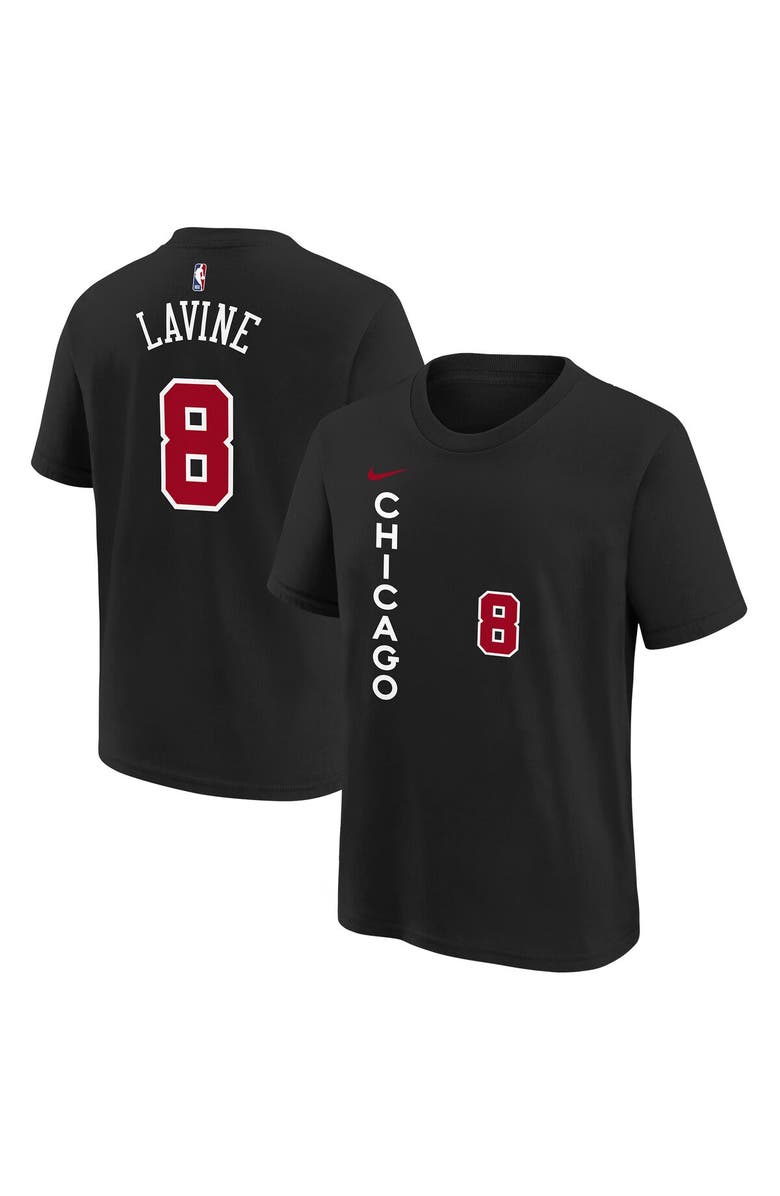 Nike Youth Nike Zach LaVine Black Chicago Bulls 2023/24 City Edition Name & Number T-Shirt, Alternate, color, 