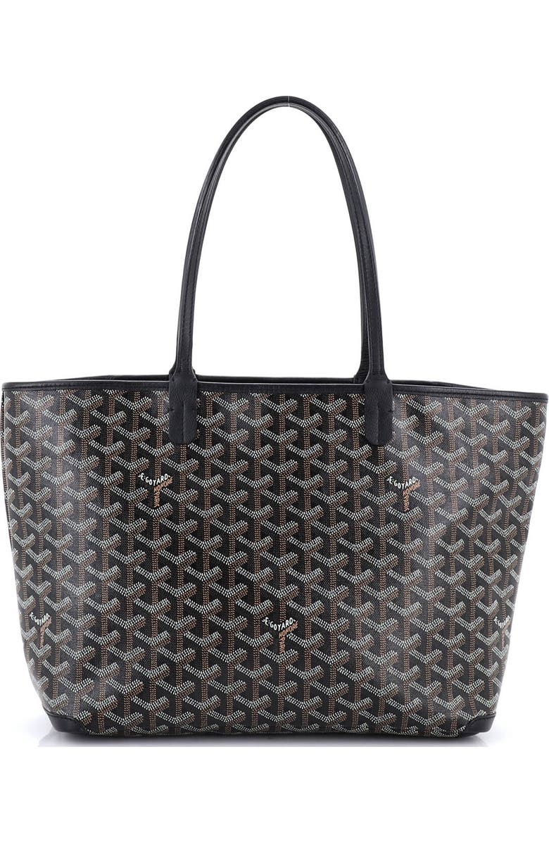Pre-Owned Goyard Artois Tote Coated Canvas PM, Main, color, Black