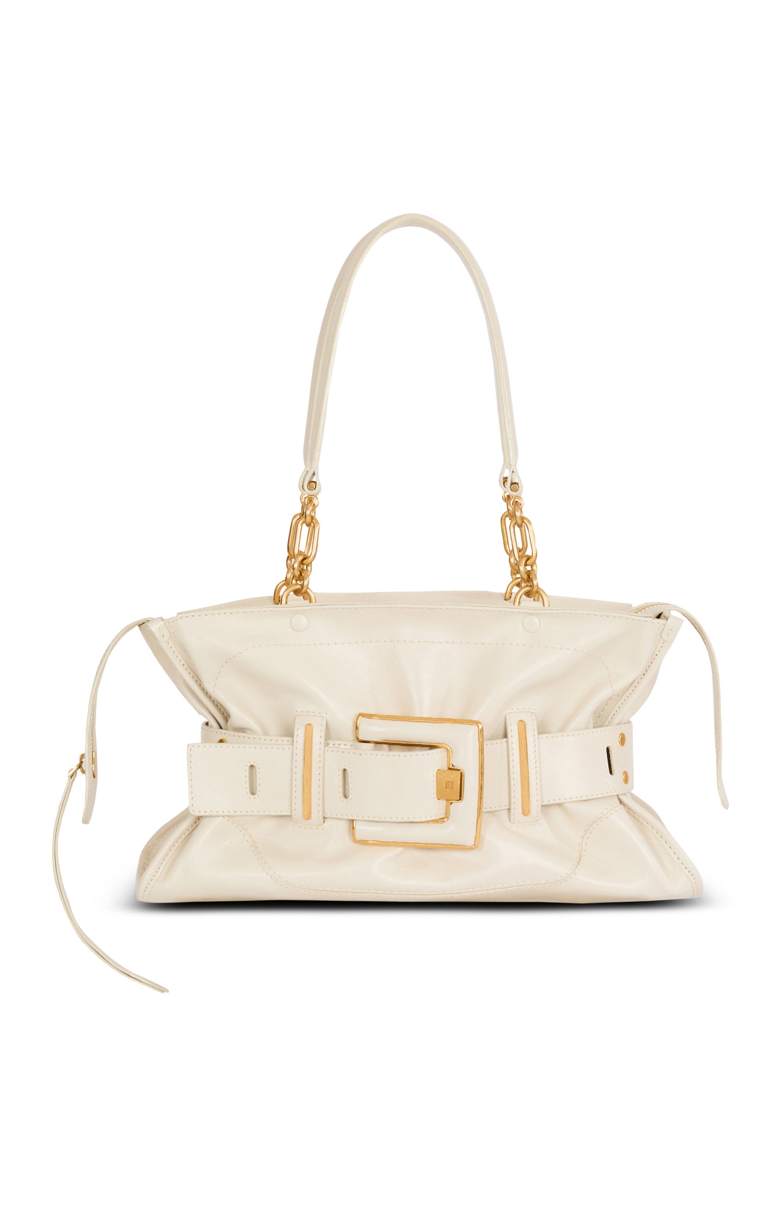 Balmain Buffalo leather Anthem bag, Main, color, White