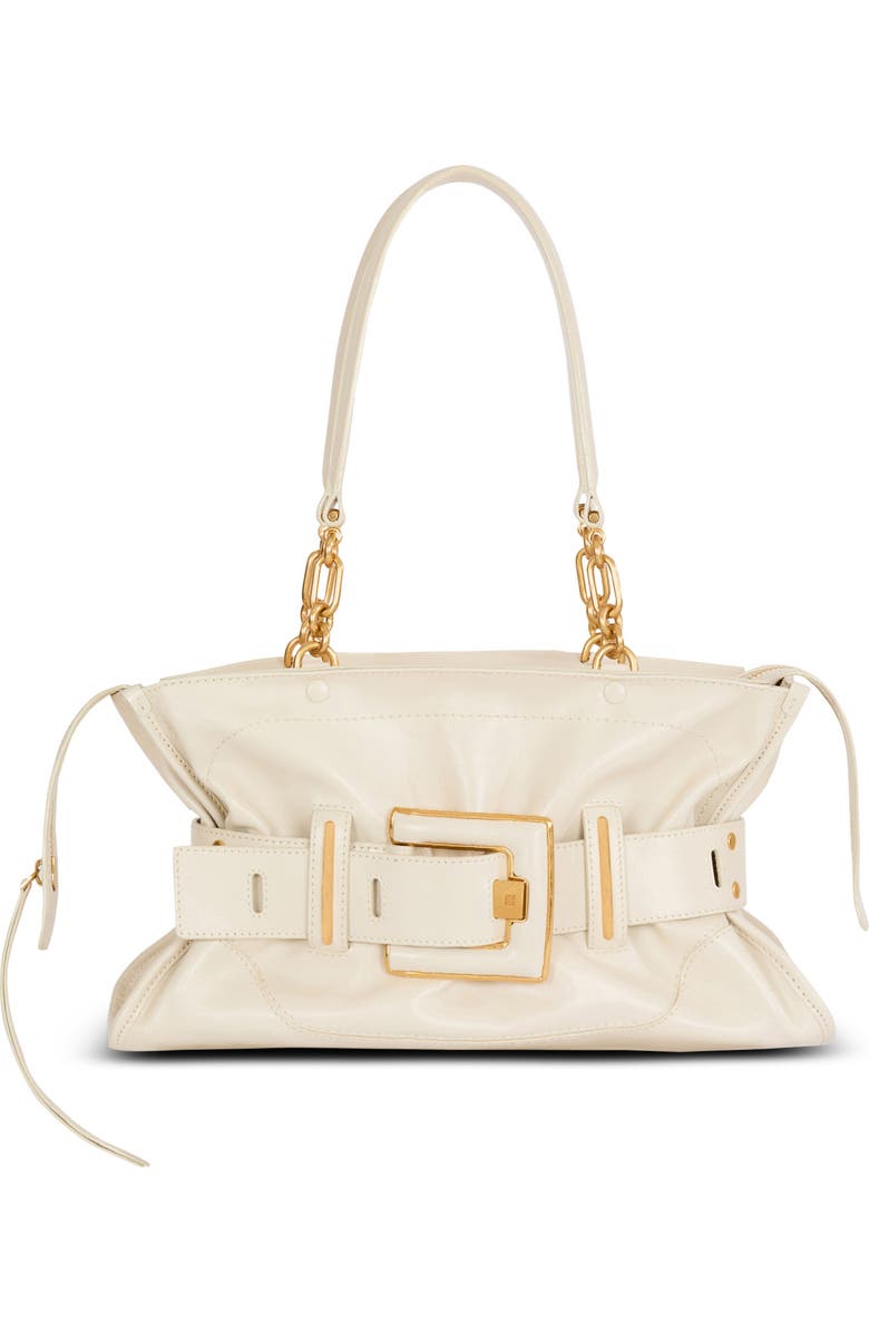 Balmain Buffalo leather Anthem bag, Main, color, White