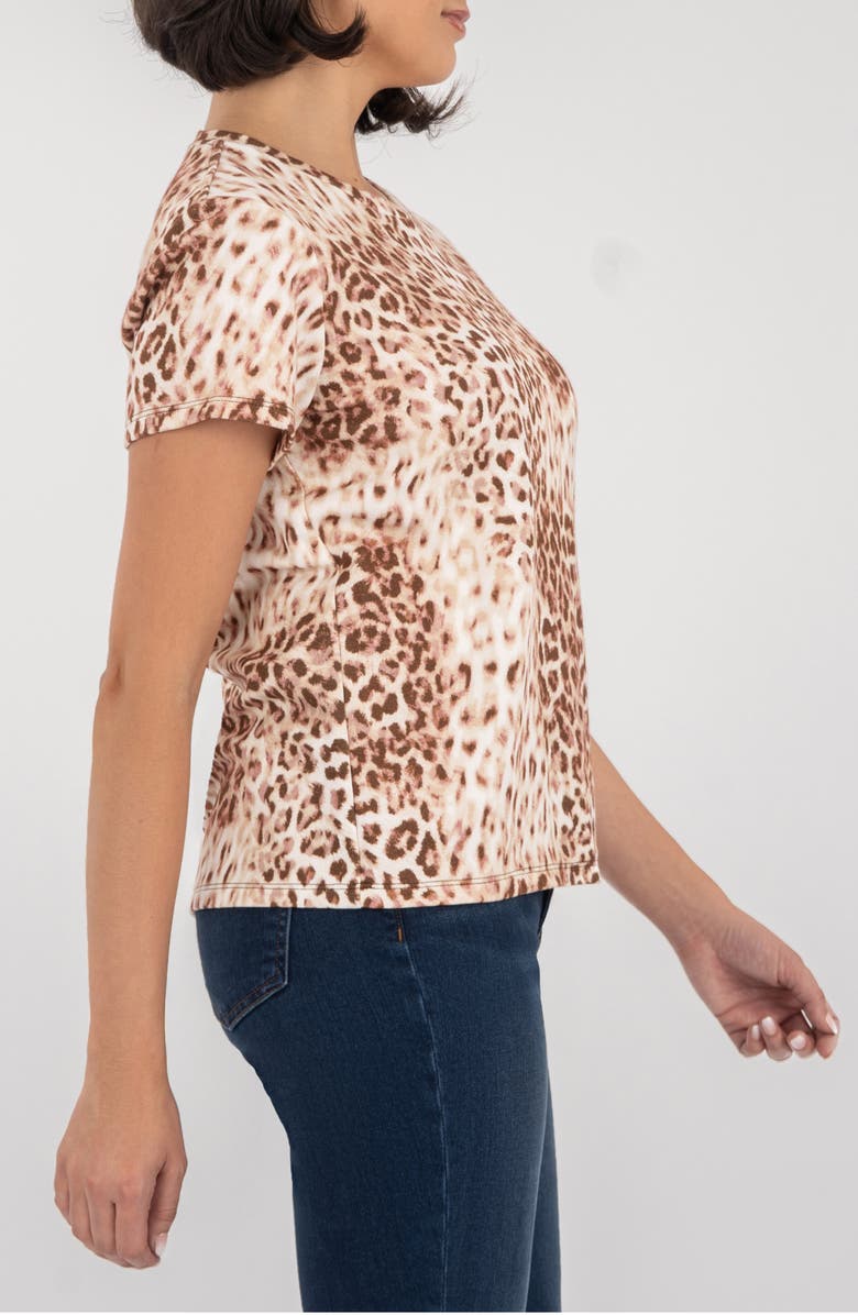 KUT from the Kloth Remington Leopard Print T-Shirt, Alternate, color, Cocao/ Taupe