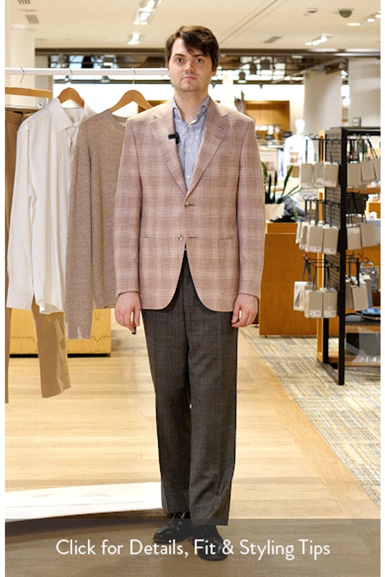 Hyperlight Soft Pink Plaid Wool & Silk Blend Sport Coat video