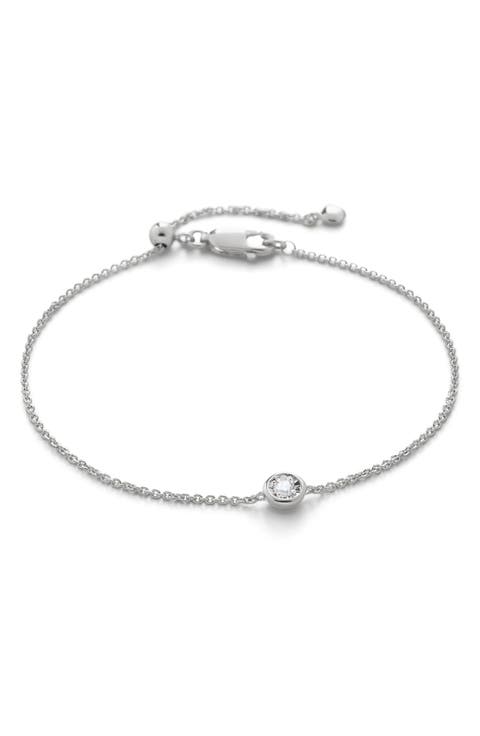 Diamond Solitaire Pendant Bracelet