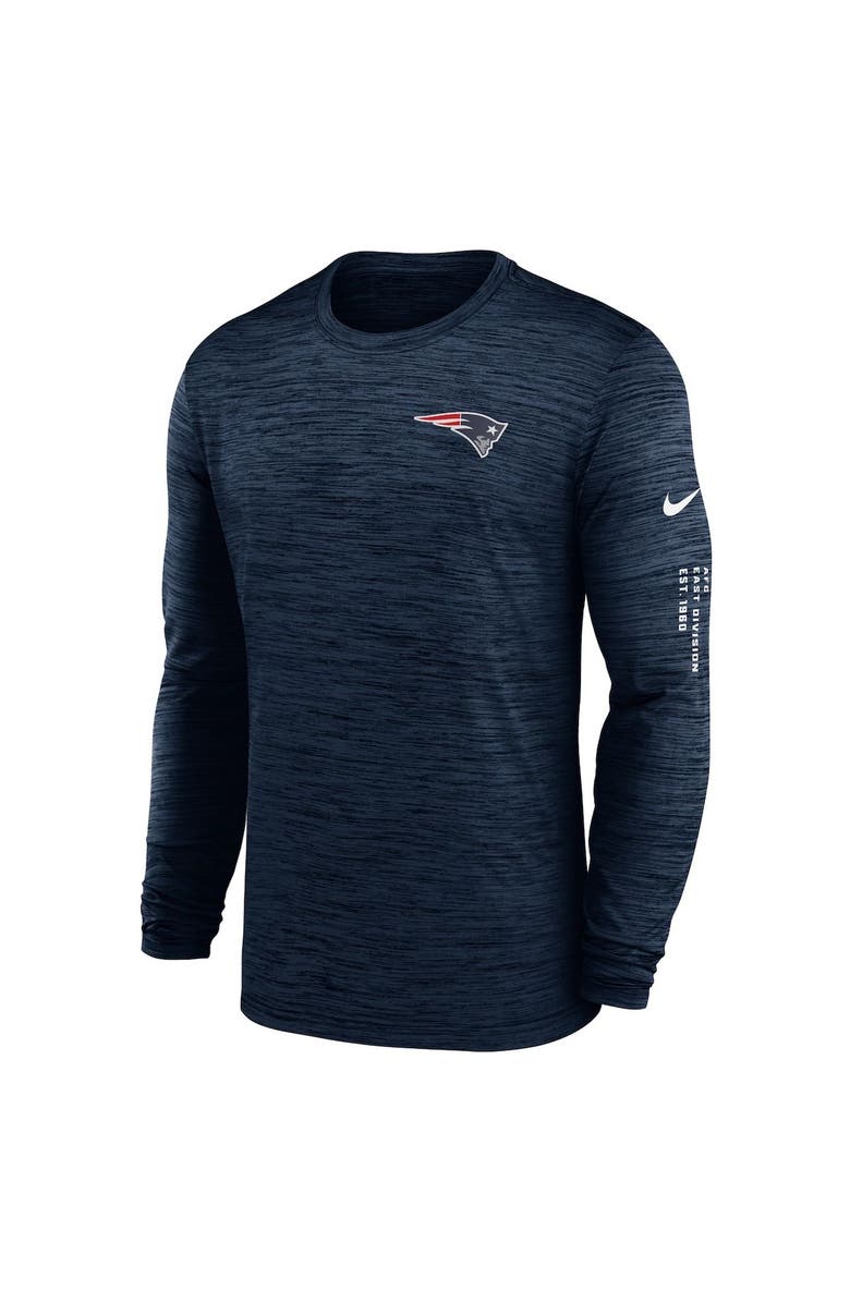Nike Men's Nike  Navy New England Patriots Velocity Long Sleeve T-Shirt, Alternate, color, 