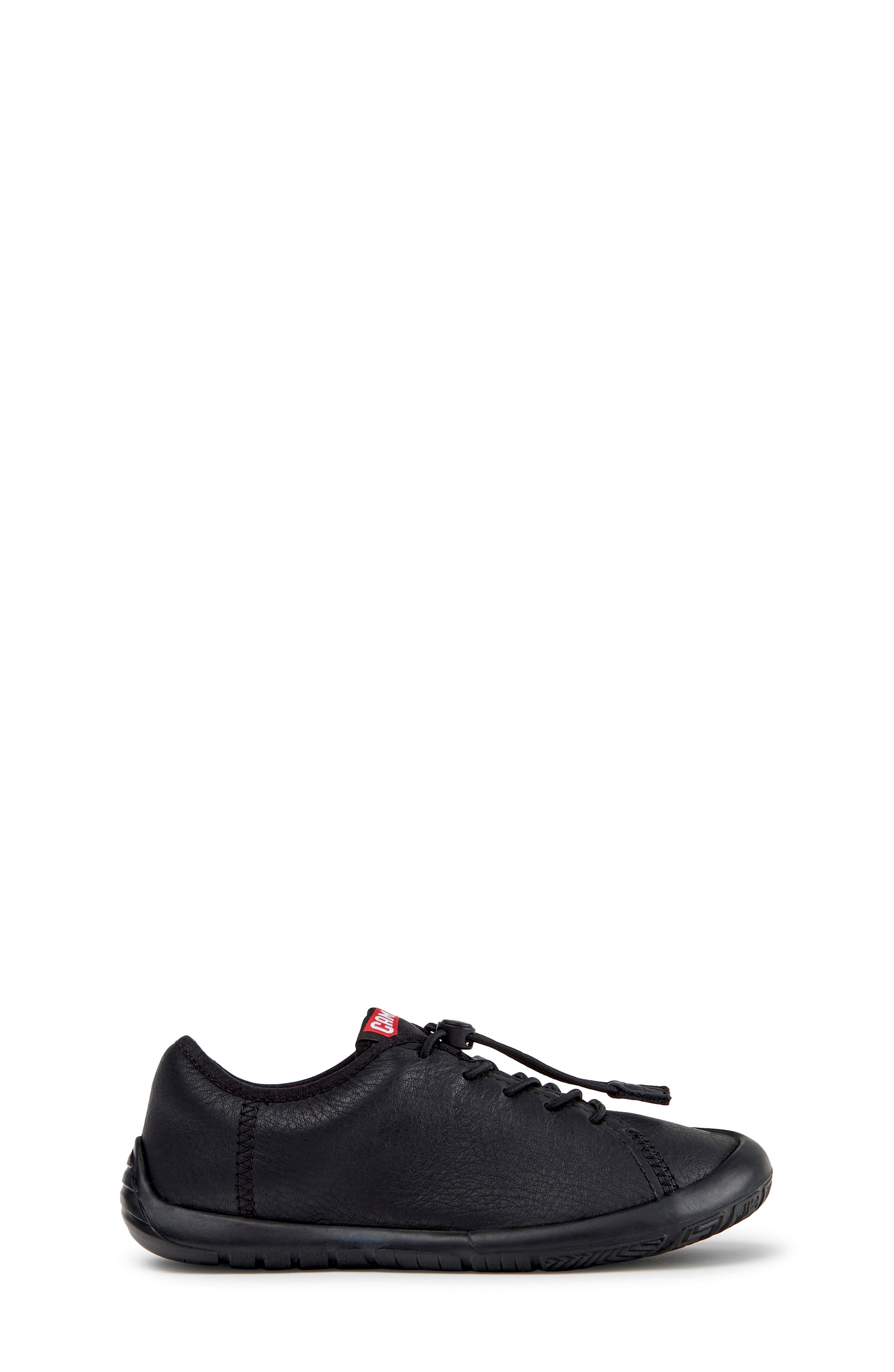Peu Path Leather Sneaker, Alternate, color, BLACK