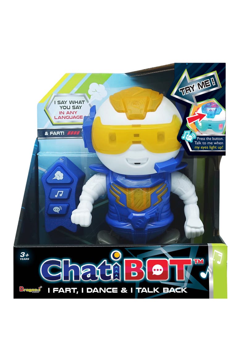 ChatiBot, Blue, The Farting Talk Back Dancing Robot, Infa Red Remote, Main, color, Multicolored