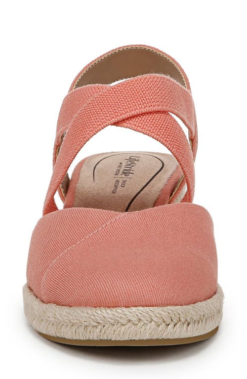 LIFESTRIDE LIFESTRIDE KIMBALL SLINGBACK ESPADRILLE PLATFORM WEDGE 