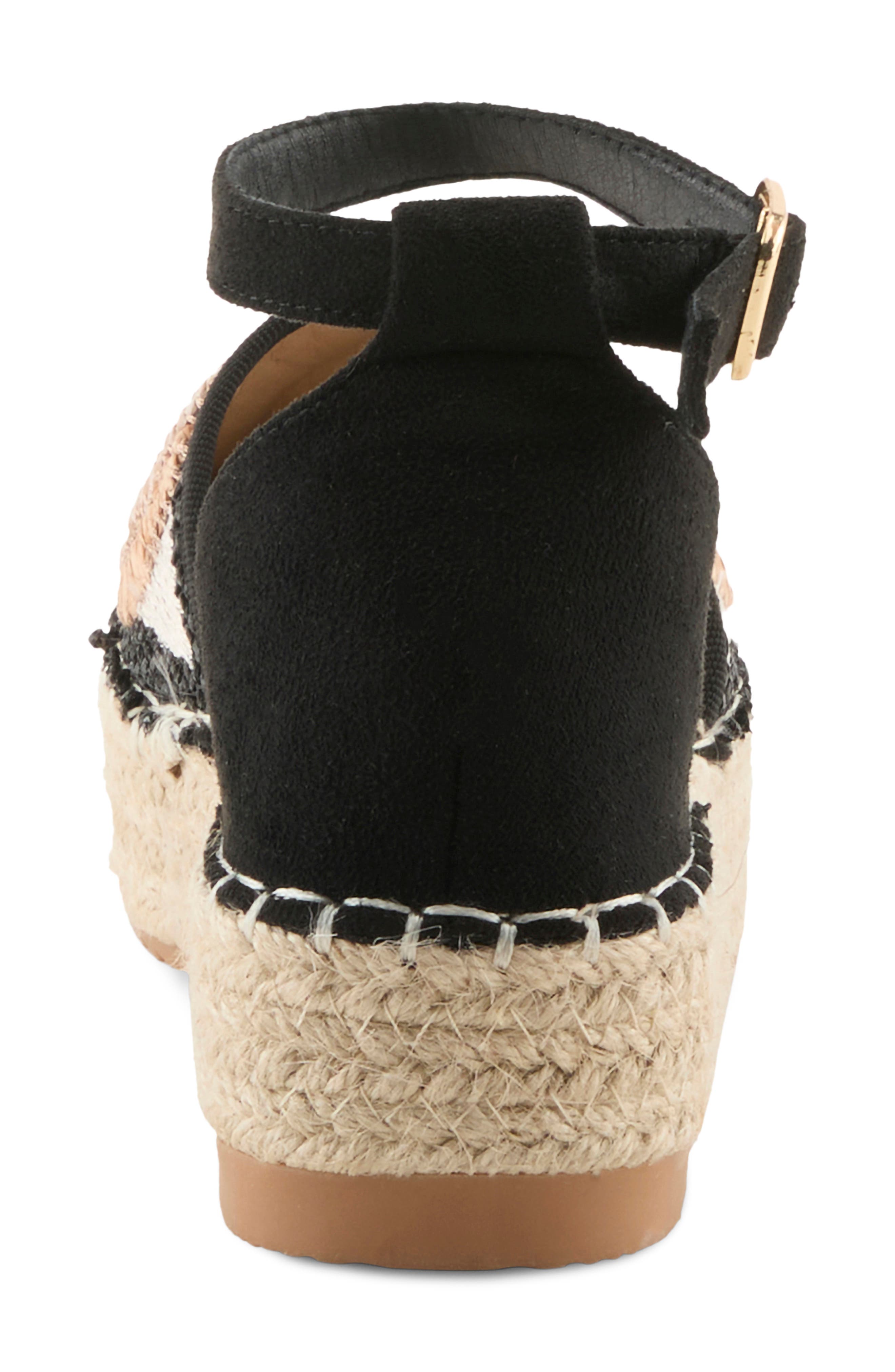 AZURA BY SPRING STEP Endless Luv Espadrille Platform Sandal, Alternate, color, Black Multi