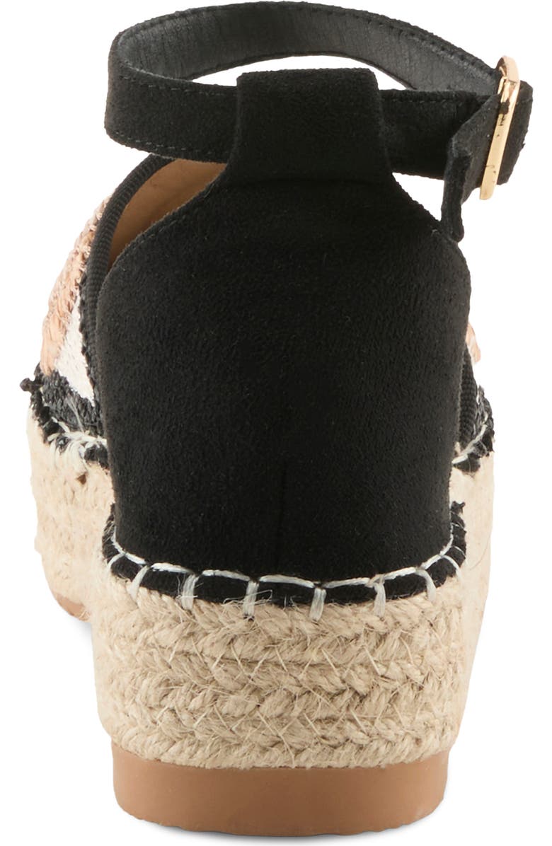 AZURA BY SPRING STEP Endless Luv Espadrille Platform Sandal, Alternate, color, Black Multi