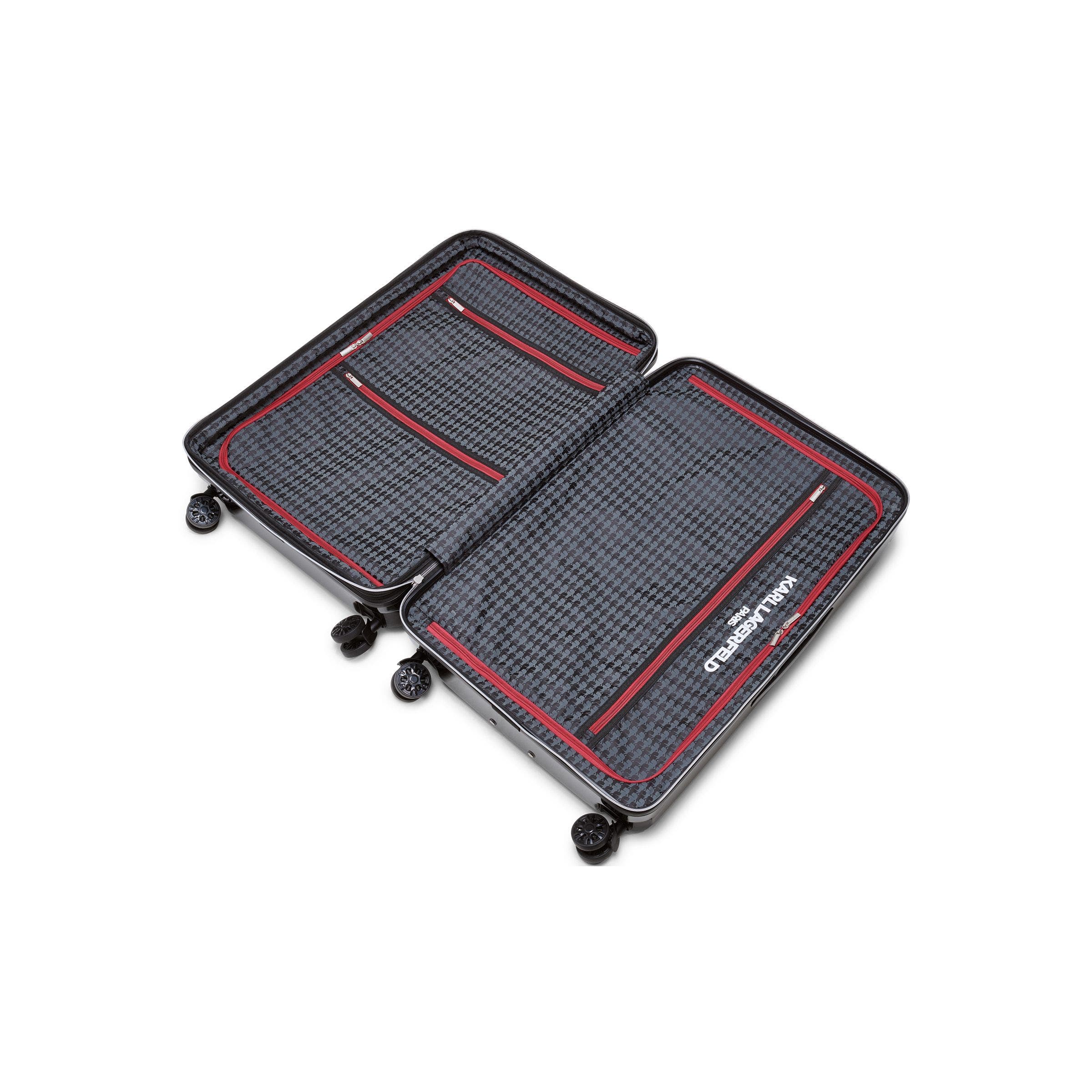 KARL LAGERFELD Up in Paris Upright Suitcase, Alternate, color, Black