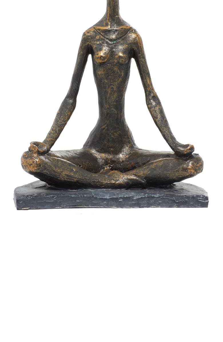 WILLOW ROW Black Modern Yoga Sculpture, Alternate, color, Black