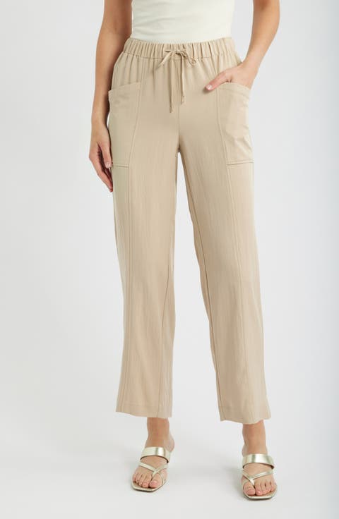 Tie Waist Crop Pants (Regular & Petite)