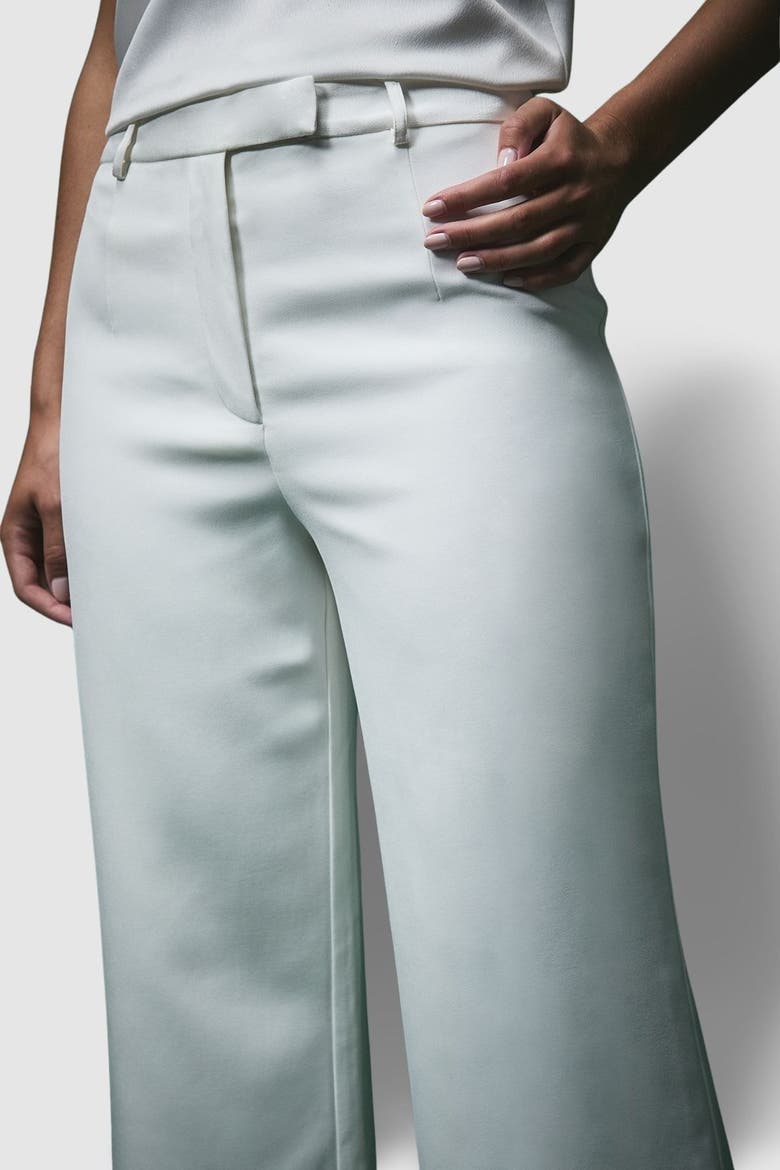 Bridal Tailored Wide Leg Trousers, Alternate, color, Ivory
