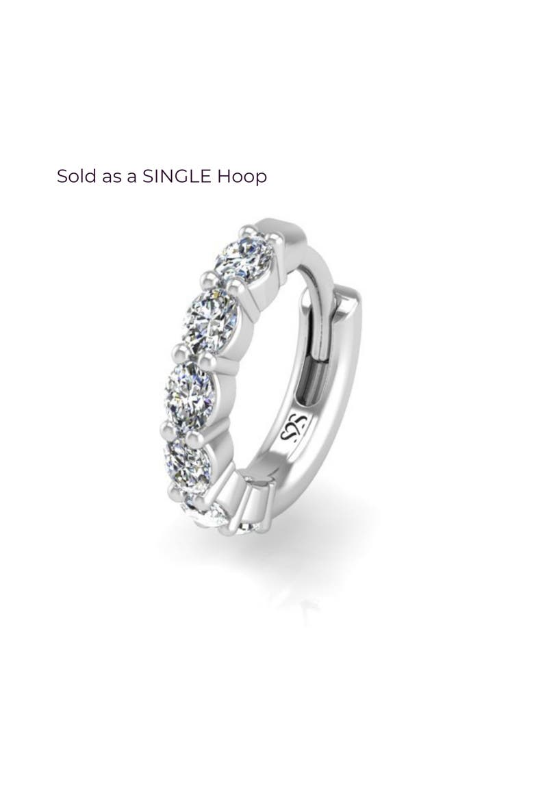 The Big-O Single Hoop, Main, color, White Gold