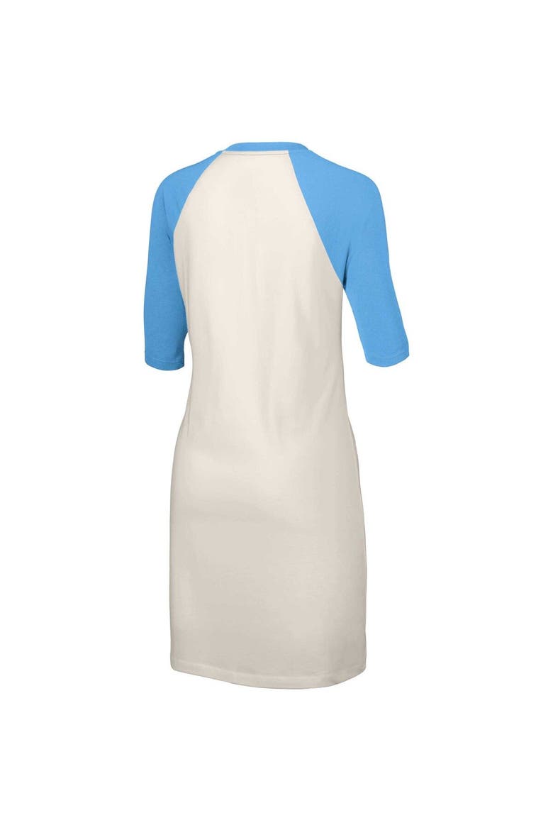 Women's Lusso  White St. Louis Cardinals Nettie Raglan Half-Sleeve Tri-Blend T-Shirt Dress, Alternate, color, White