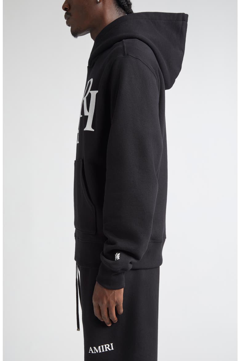 Staggered Logo Graphic Hoodie, Alternate, color, BLACK