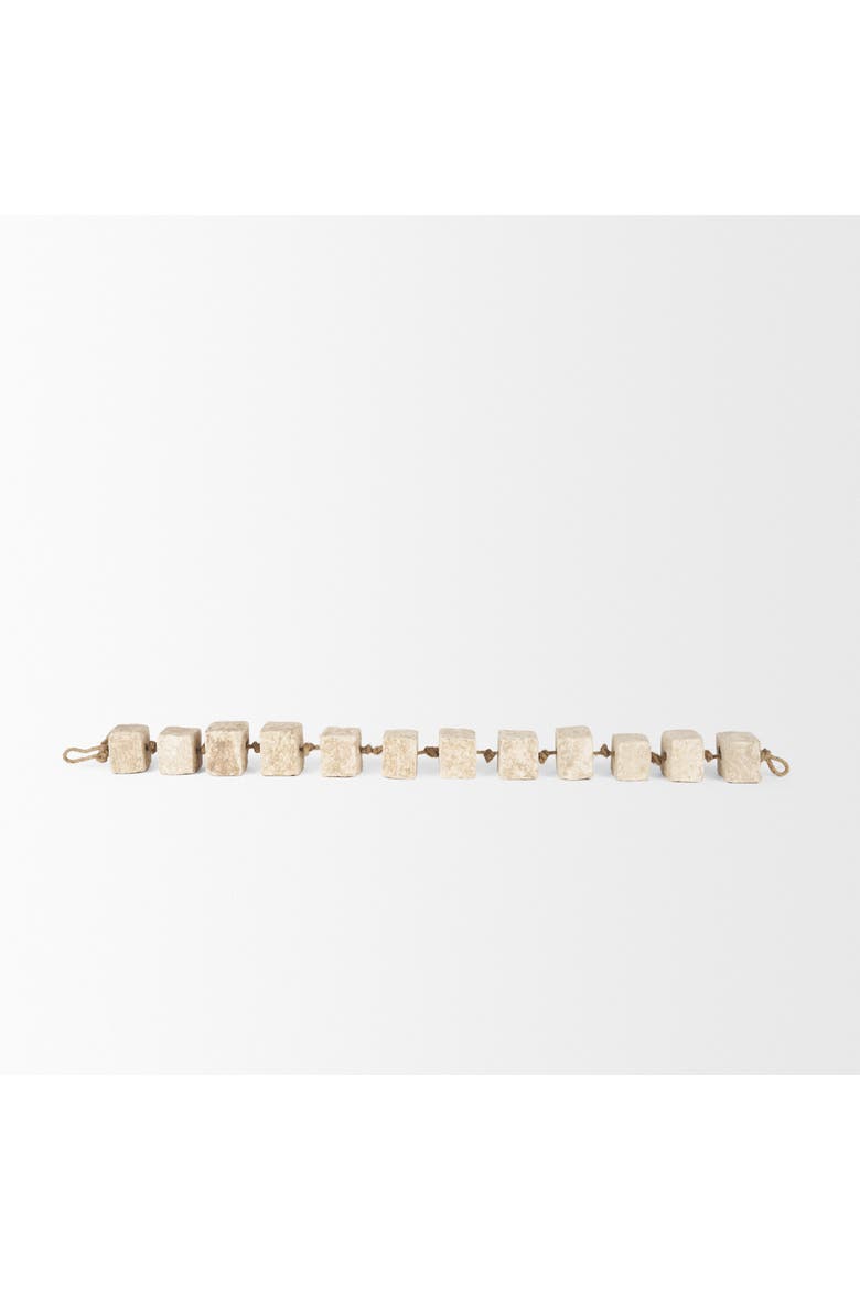 Mala Paper Mache Cube Garland, Alternate, color, White