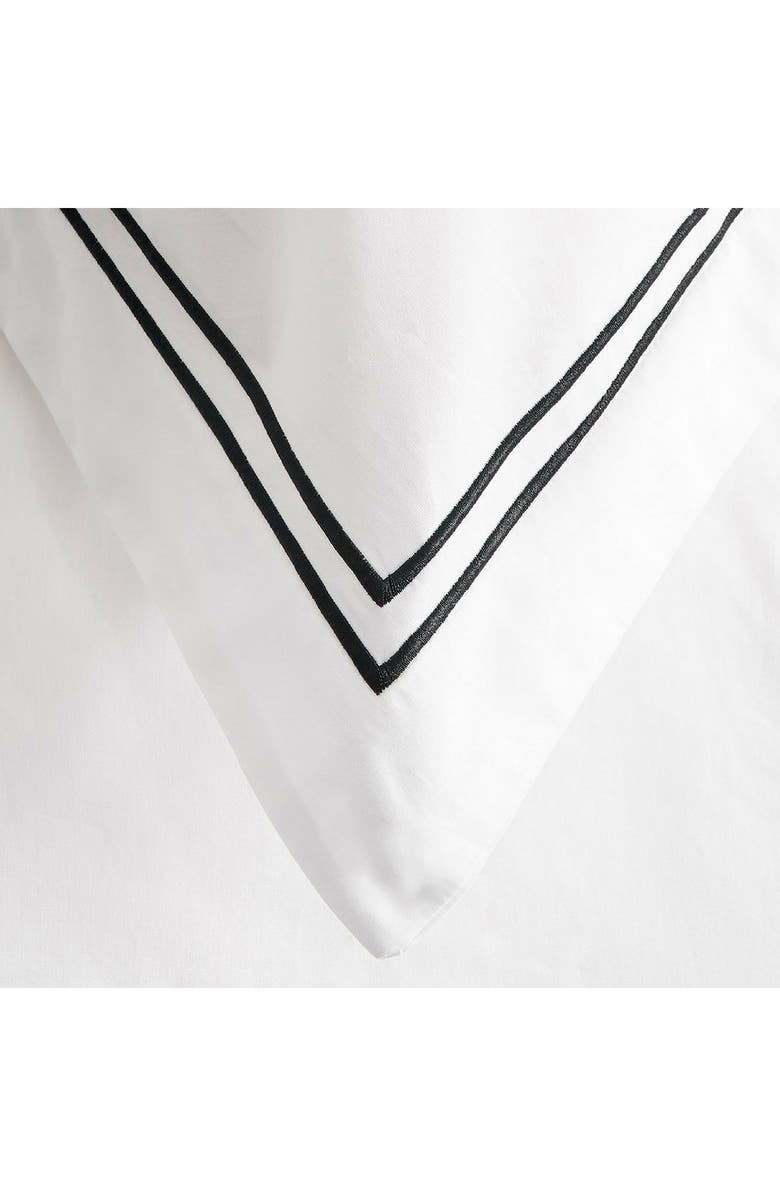 ELLA JAYNE HOME Cotton Percale 3-Piece Duvet Set with Satin Stitching, Alternate, color, Black