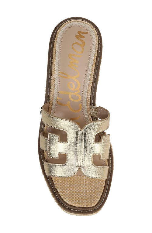 Shop Sam Edelman Laine Platform Wedge Sandal In Amber Gold