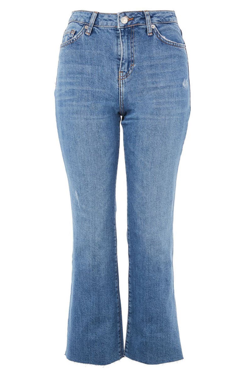 Topshop Dree Crop Flare Jeans, Alternate, color,
