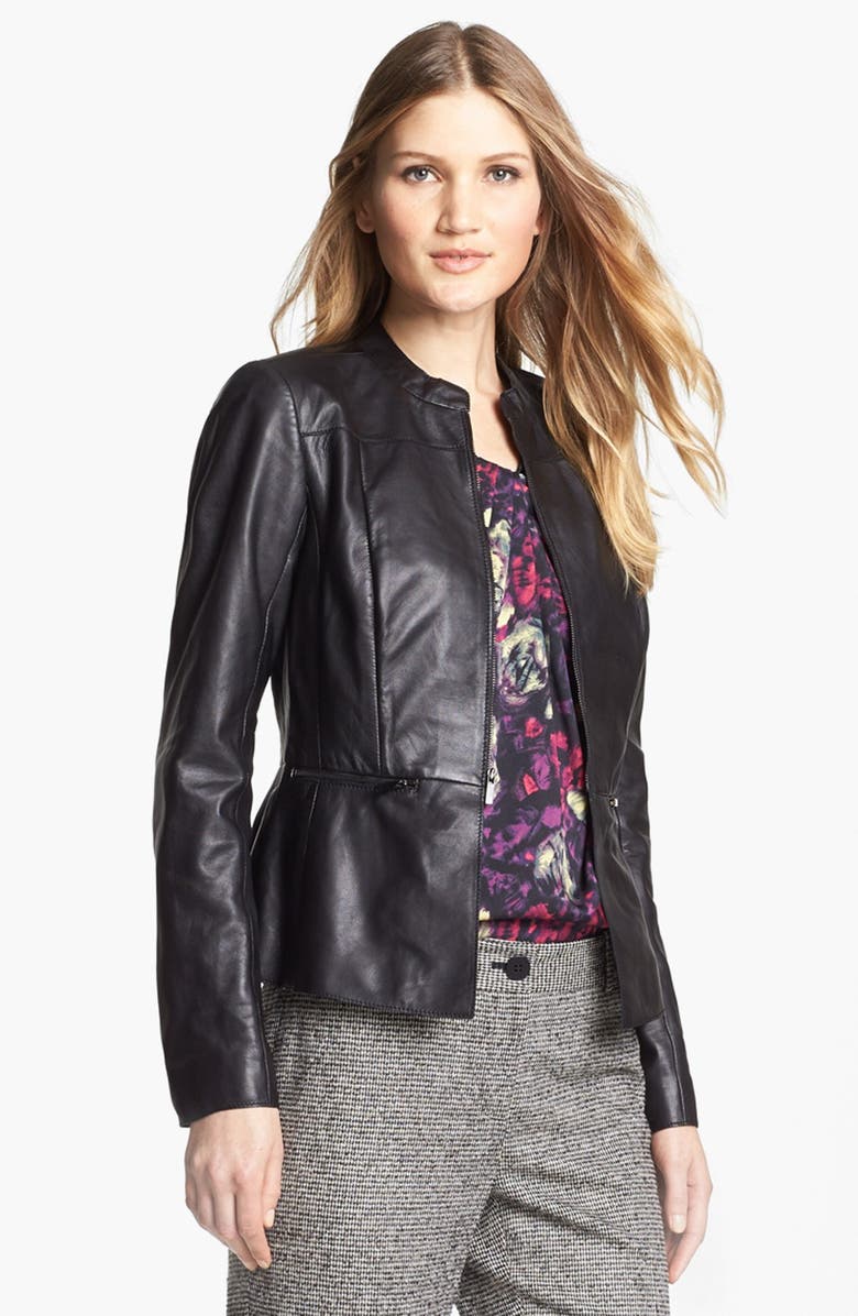 Classiques Entier<sup>®</sup> 'Lamb Moss' Leather Jacket, Main, color, 