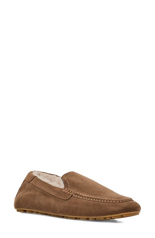 Aquatalia Qalista Weatherproof Faux Shearling Lined Driving Shoe In Brown