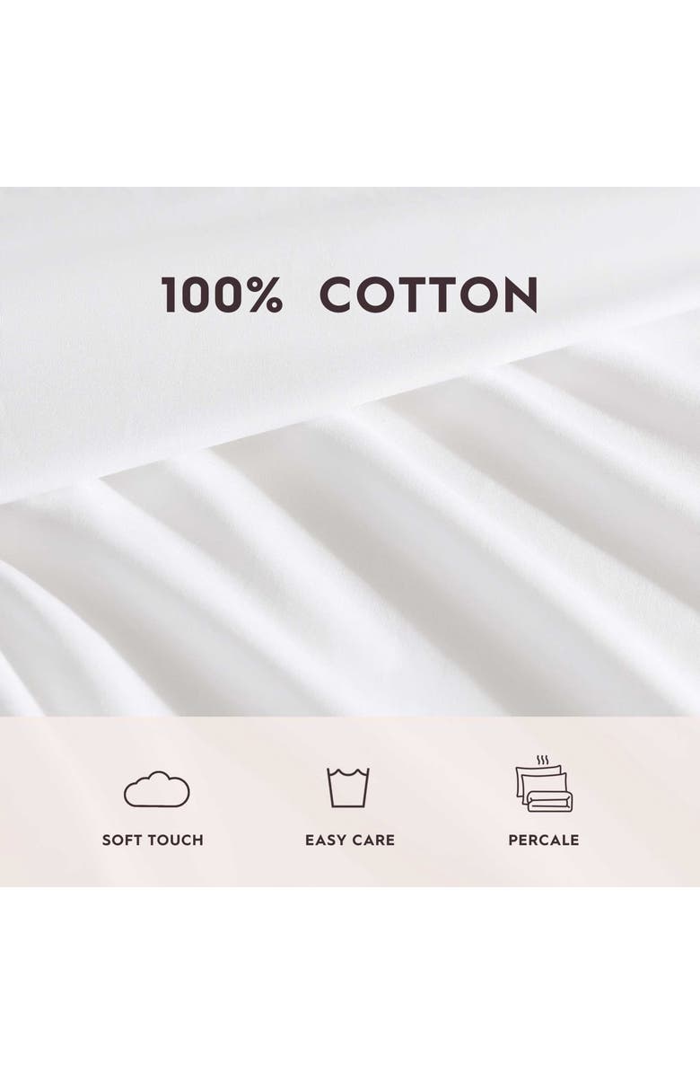 Laura Ashley Scallop Embroidered 4-Piece Sheet Set, Alternate, color, White