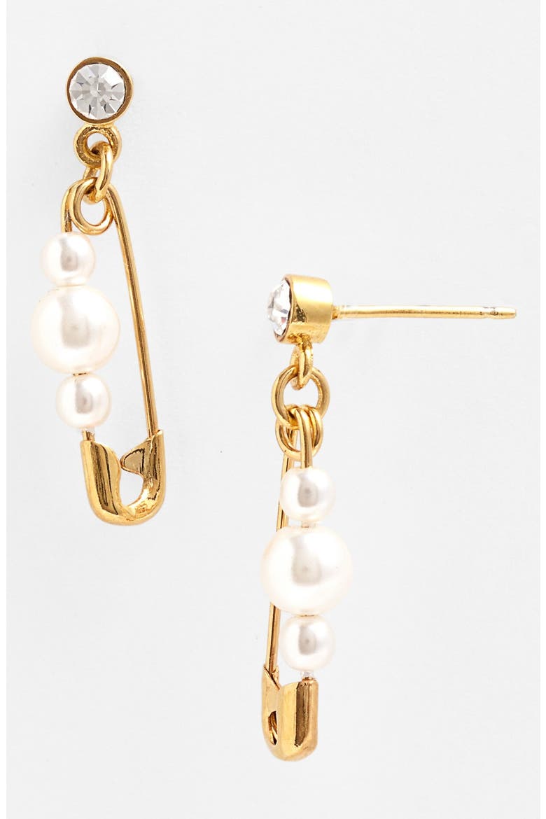 'Pearls in Peril' Earrings, Main, color, PEARL