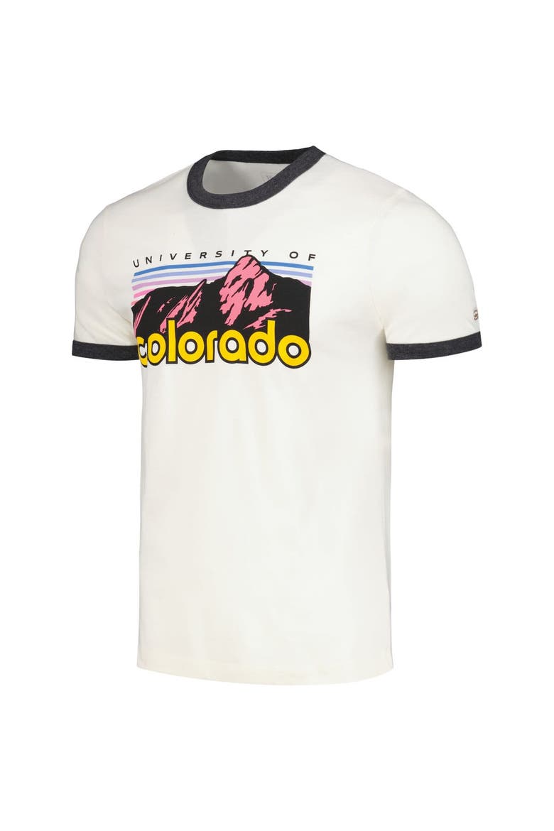 Men's Homefield  Cream Colorado Buffaloes Mountains Ringer T-Shirt, Alternate, color, Cream