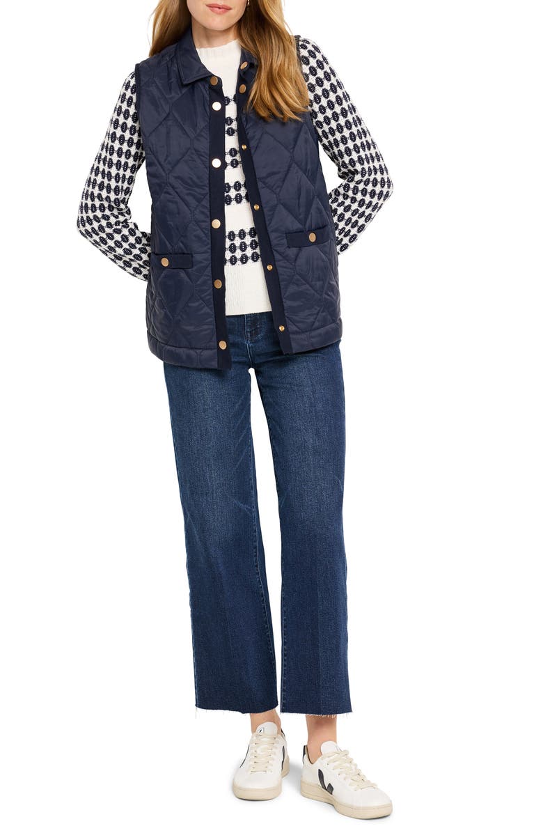 NIC+ZOE Puffer Vest, Alternate, color, Dark Indigo