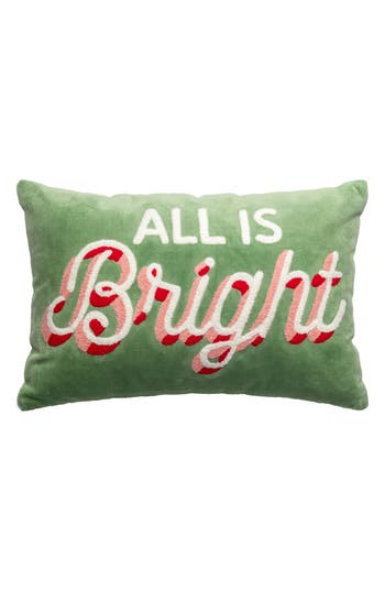 Karma Gifts All Is Bright Lumbar Accent Pillow In Green
