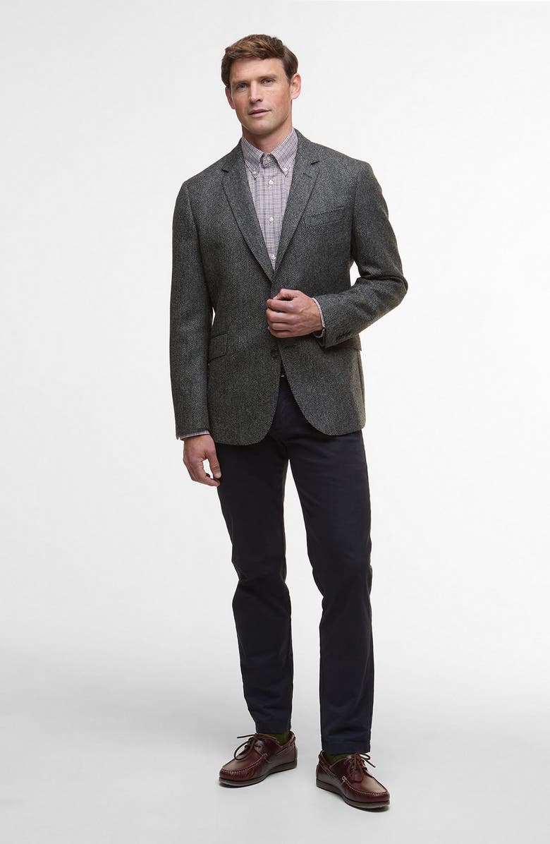 Barbour Firth Moons Wool Herringbone Sport Coat, Alternate, color, Grey