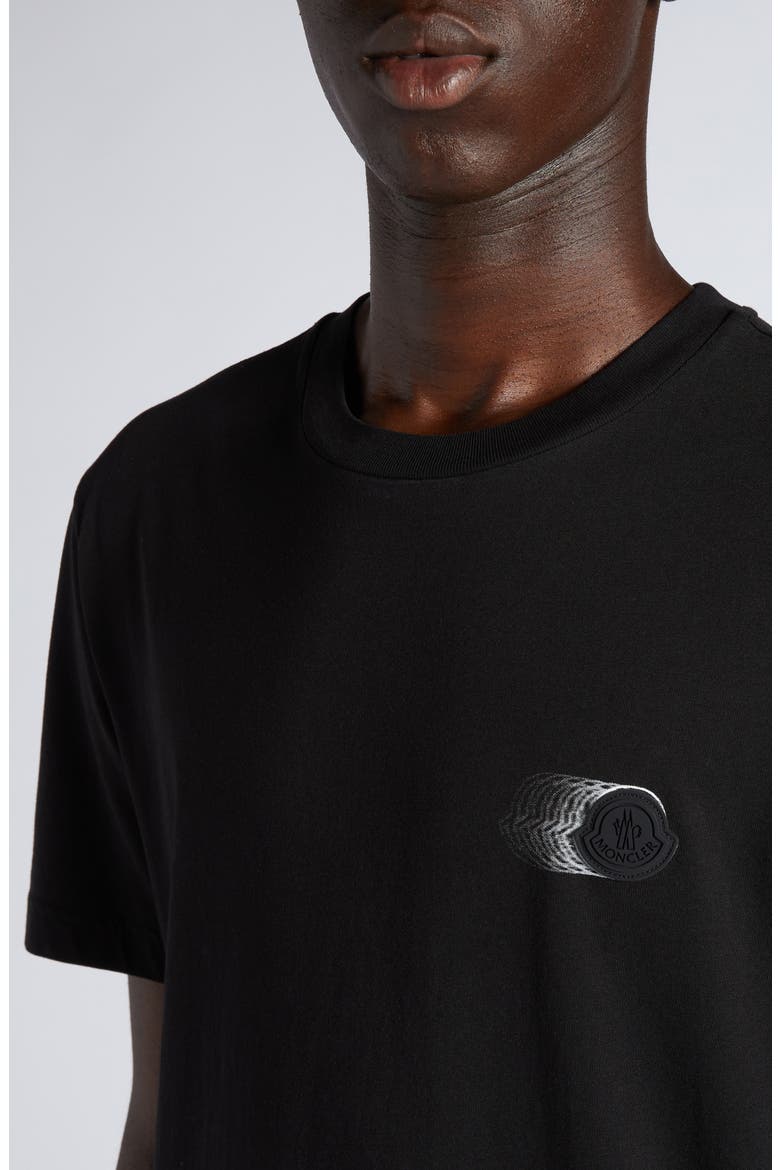 Logo Patch Cotton T-Shirt, Alternate, color, BLACK