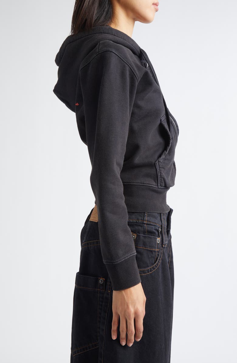 Vaquera Twisted Full Zip Hoodie, Alternate, color, Faded Black