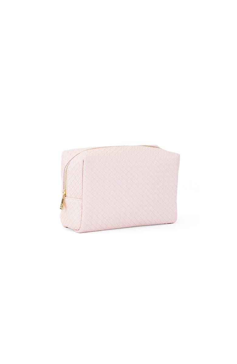TRVL Design Woven Shell Cosmetic Bag, Alternate, color, Pink