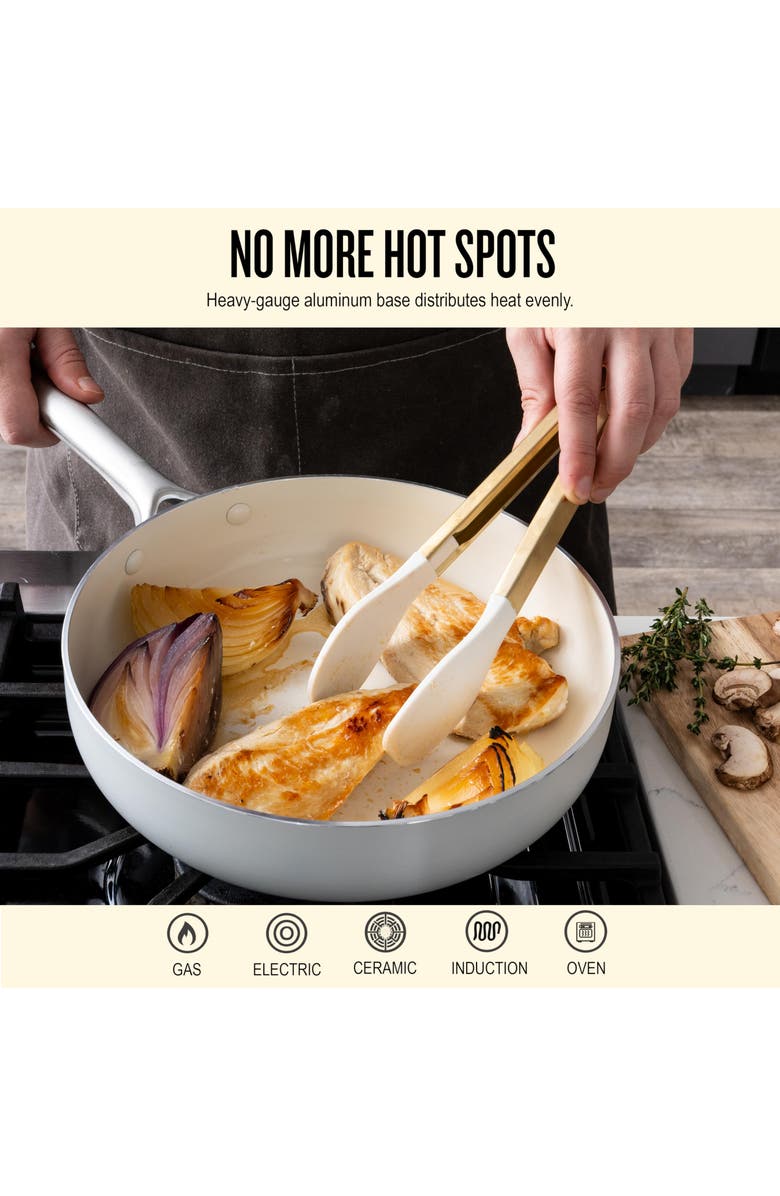 Alva Mobi 8-Piece Nonstick Cookware Set, Alternate, color, Cannoli Cream