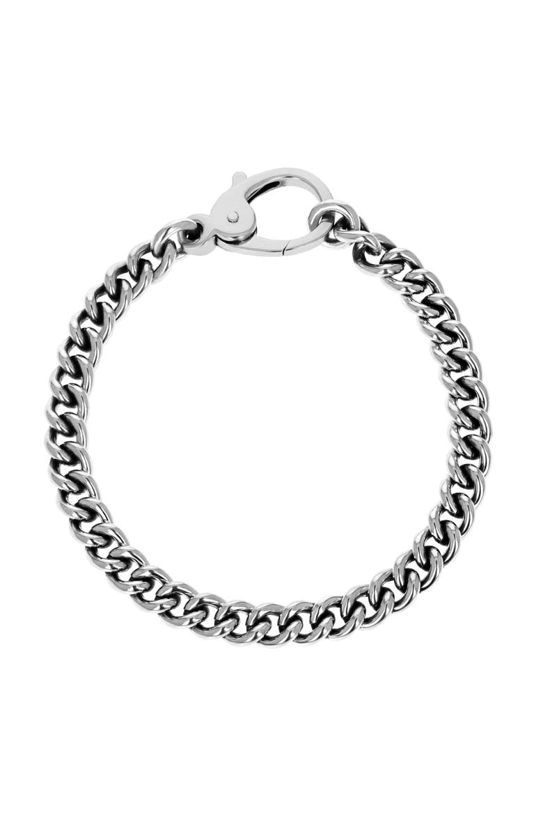 2mm Curb Link Bracelet with Lobster Clasp, Main, color, Silver