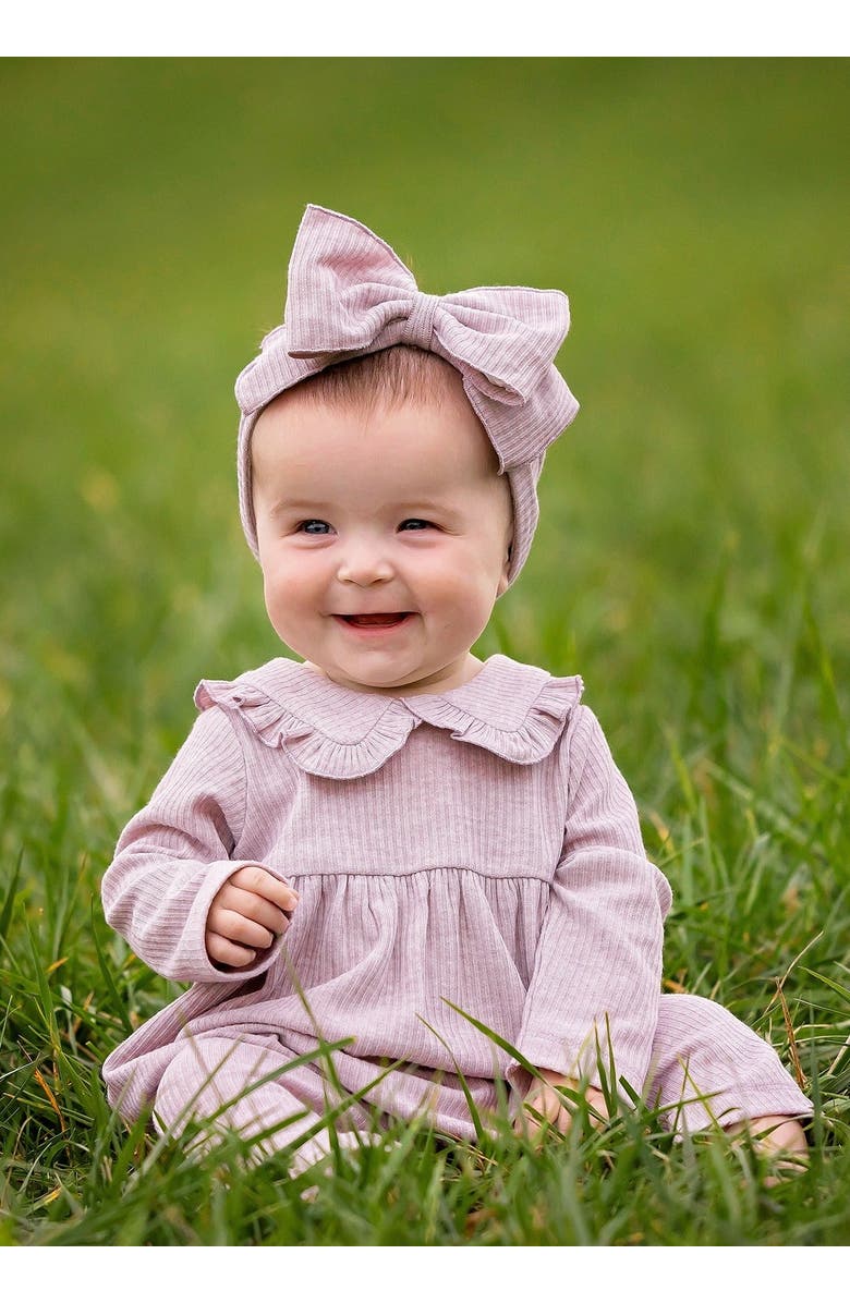 Mabel + Honey Heather Romper, Alternate, color, Pink