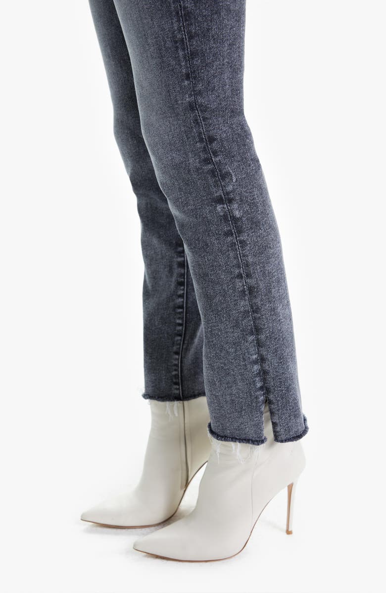 MOTHER The Rascal High Waist Frayed Ankle Slim Jeans, Alternate, color,