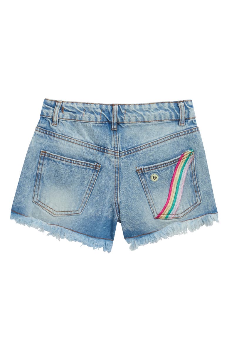 Jessica Simpson Kids' Fringe Denim Shorts, Alternate, color, Light Wash