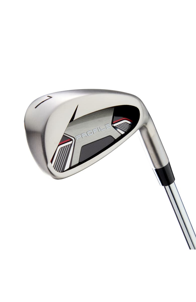 WILSON Profile Senior 11 Piece Mens Right Hand Golf Complete Set - Cart Bag - Standard / Regular, Alternate, color, Red/Grey/Black