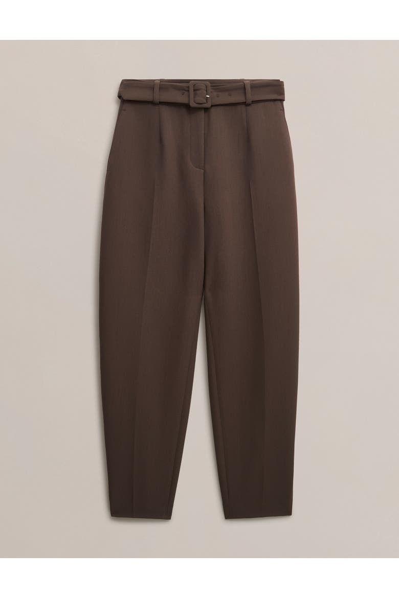 Trina High-Waist Barrel Trousers, Alternate, color, Deep Brown