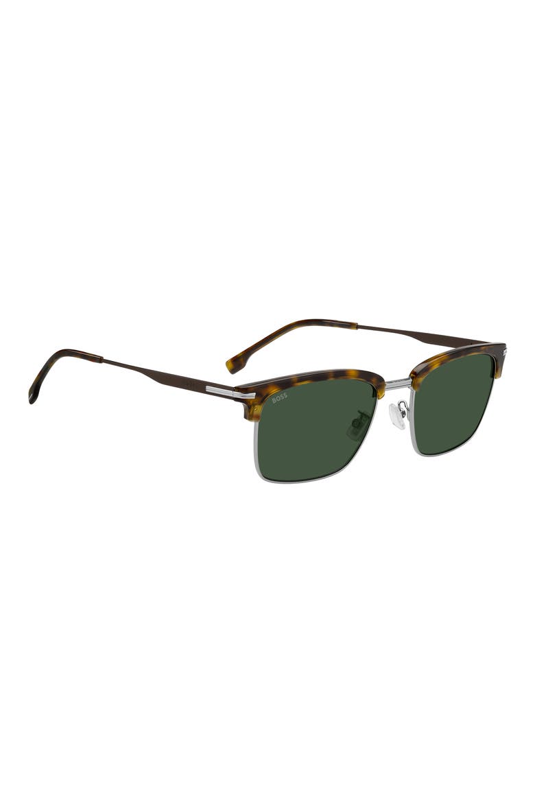 53mm Sunglasses, Alternate, color, HAVANA RUTHENIUM/ GREEN