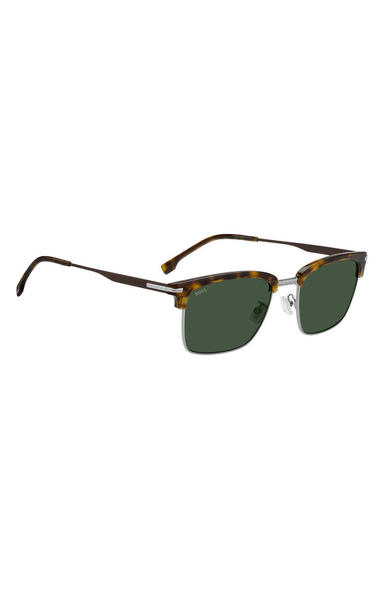 BOSS 53mm Sunglasses, Alternate, color, Havana Ruthenium/ Green