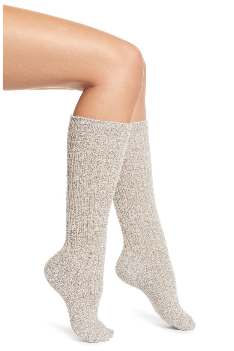 CozyChic™ Rib Knee High Socks, Main, color, HE BEACH ROCK/ ALMOND